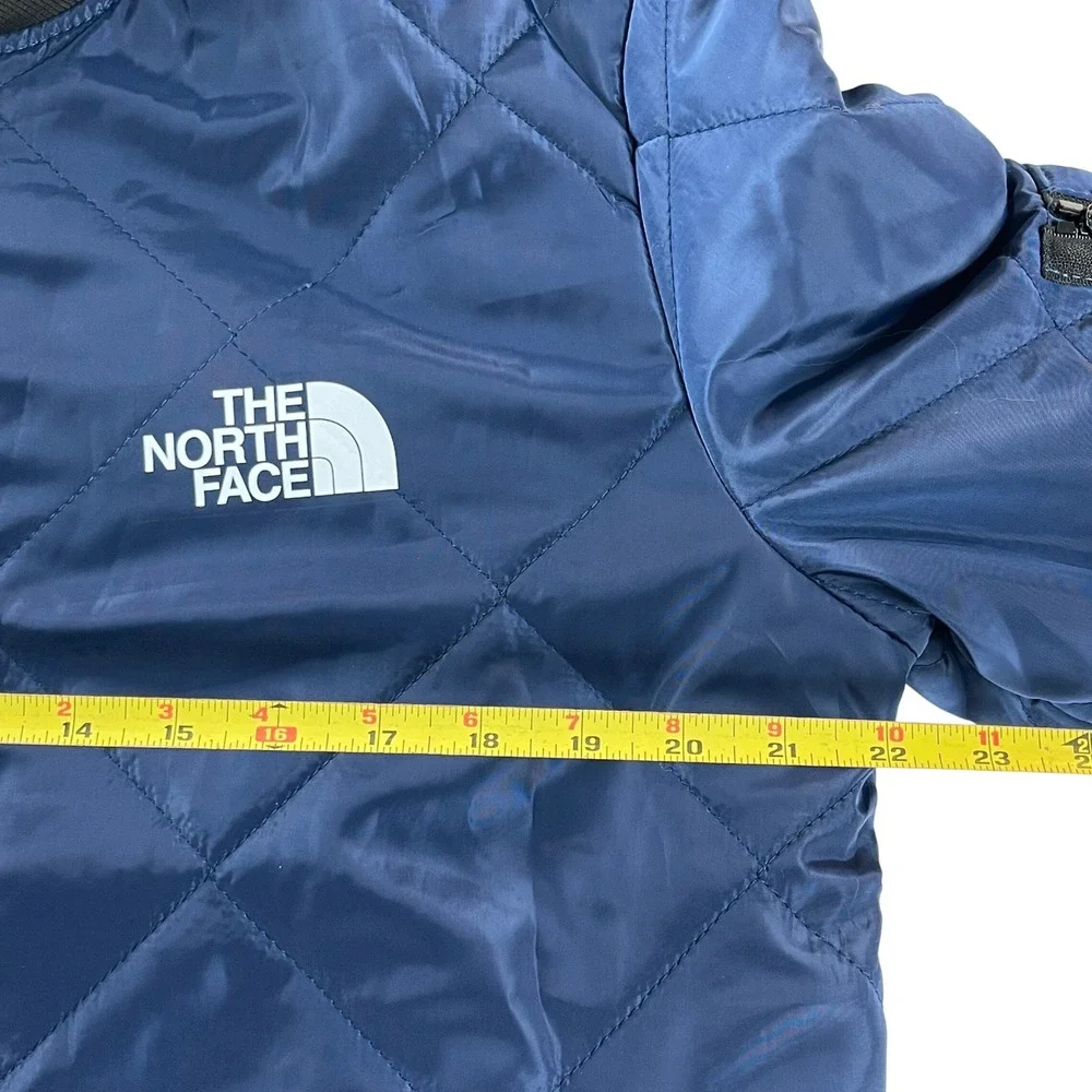 The North Face Mens XL Navy Diamond Quilted Bomber Jacket Full Zip